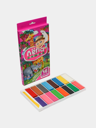 Пластилин GLOBUS Лёпа ПЛ16-01, 16 цветов, 320 г — GTRAD-P10A01B-СИНИЙ