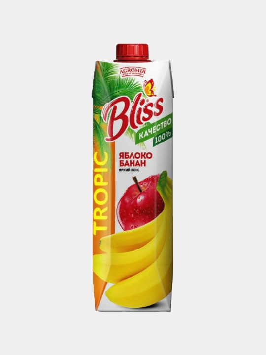 Сок Bliss бананово-яблочный, 1 л - 