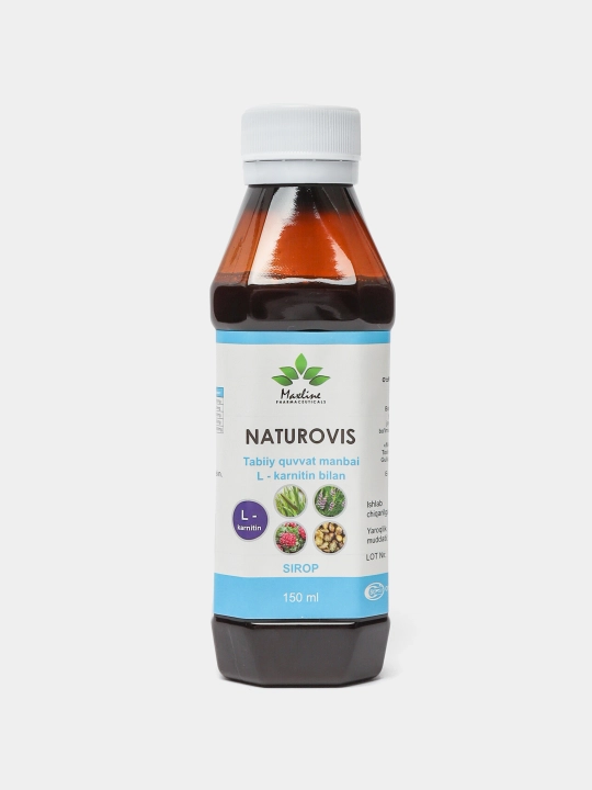 Naturovis tabiiy quvvat manbai L-karnitin bilan sirop, 150 ml