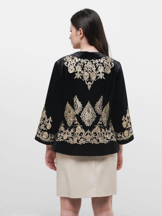 Ayollar uchun adras printli abaya