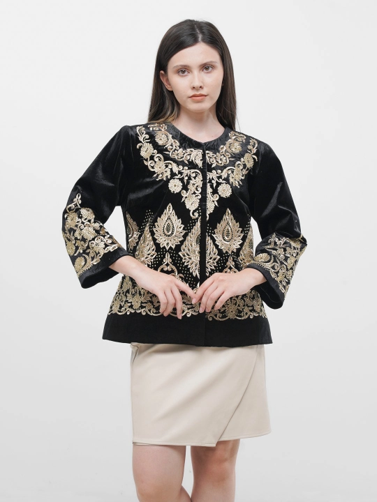 Ayollar uchun adras printli abaya