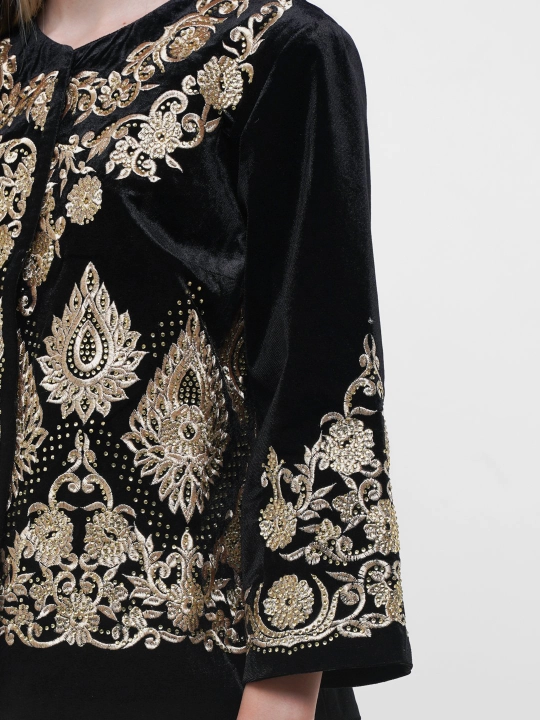 Ayollar uchun adras printli abaya