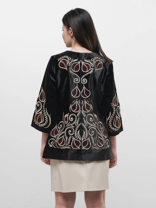 Ayollar uchun adras printli abaya