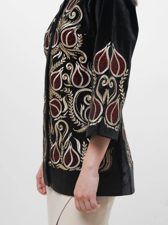 Ayollar uchun adras printli abaya