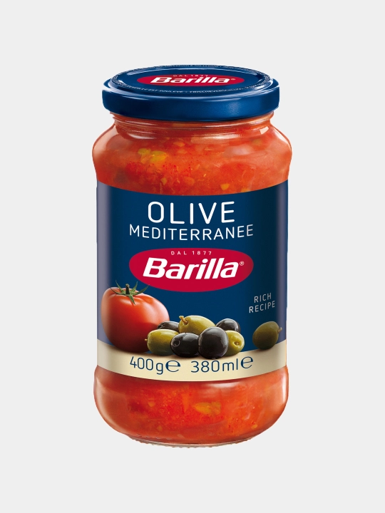 Pomidor sousi Barilla Olive qora va yashil zaytun, 400 g - 