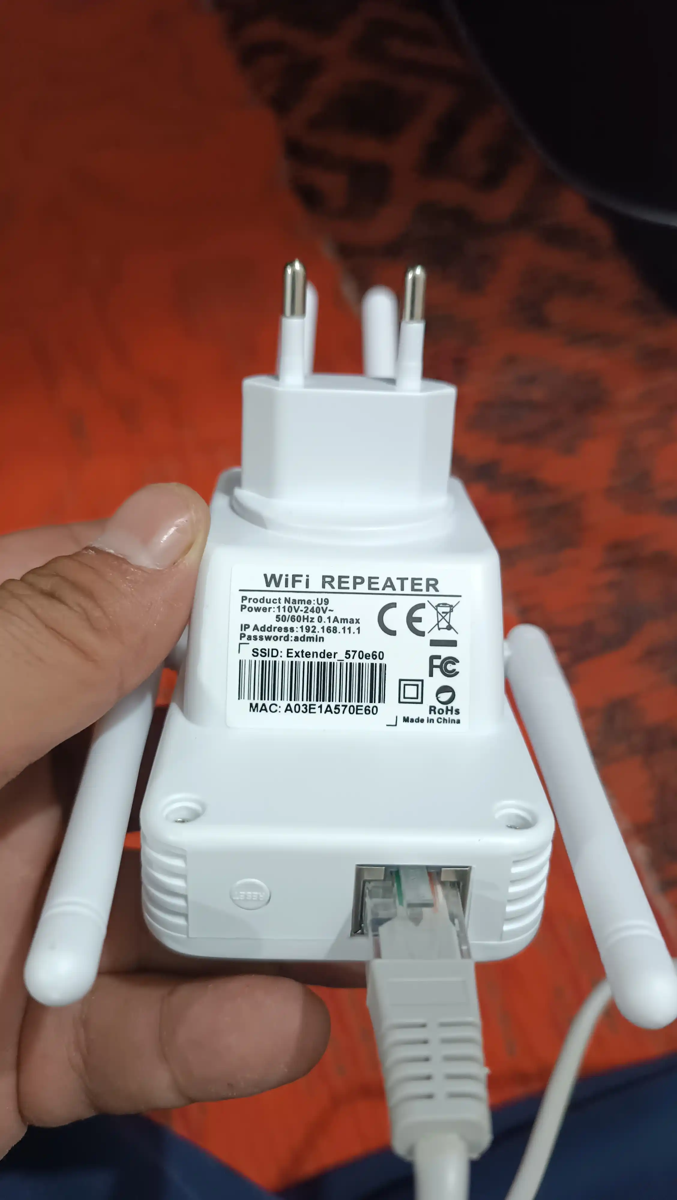 WiFi router takrorlagichi, 300 Mb/s, 2.4 GHz