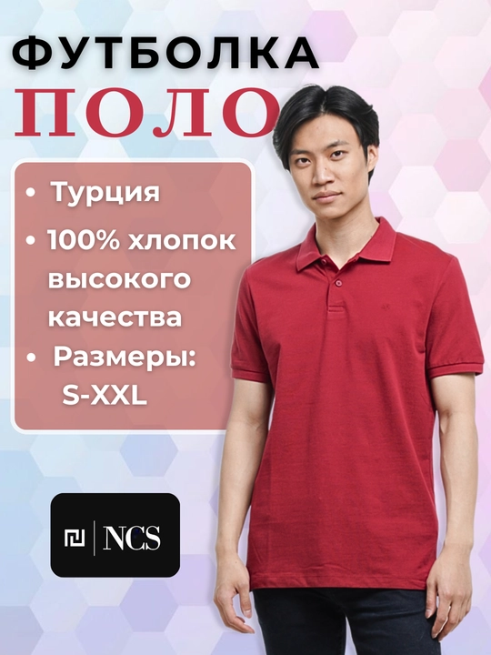 Мужская футболка поло, с коротким рукавом, NCS - 