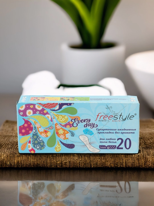 Kundalik ayollar gigiyenik tagligi "Free Style Every Day", hushbo'y hidsiz, 20 dona