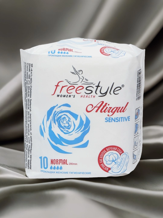 Gigiena prokladkalari Free Style Atirgul Sentetive, 10 dona