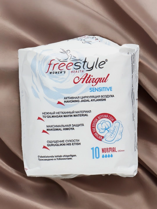 Gigiena prokladkalari Free Style Atirgul Sentetive, 10 dona