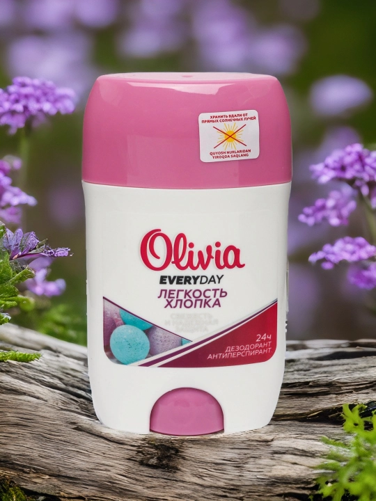 Ayollar uchun antiperspirant dezodorant tayoq Olivia Everyday Tabiatning kuchi, 50 g