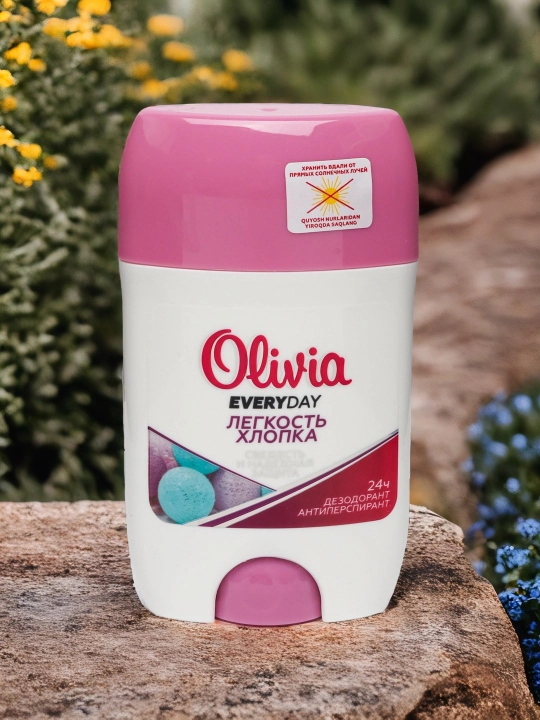 Ayollar uchun antiperspirant dezodorant tayoq Olivia Everyday Tabiatning kuchi, 50 g