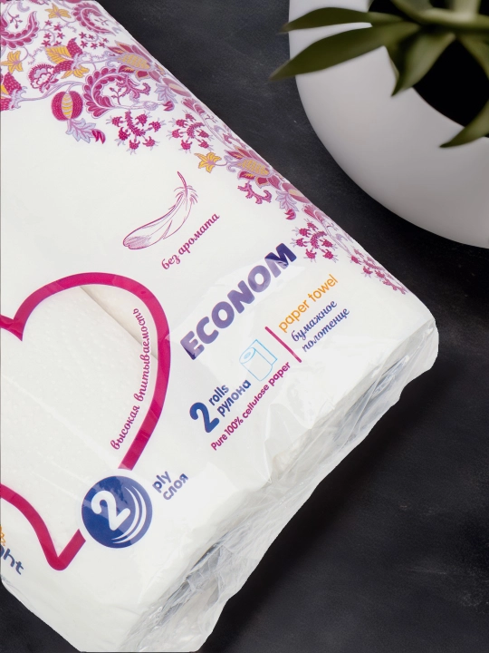 Qog‘oz sochiqlar Sunlight "Econom," 2 qavatli, 2 rulon
