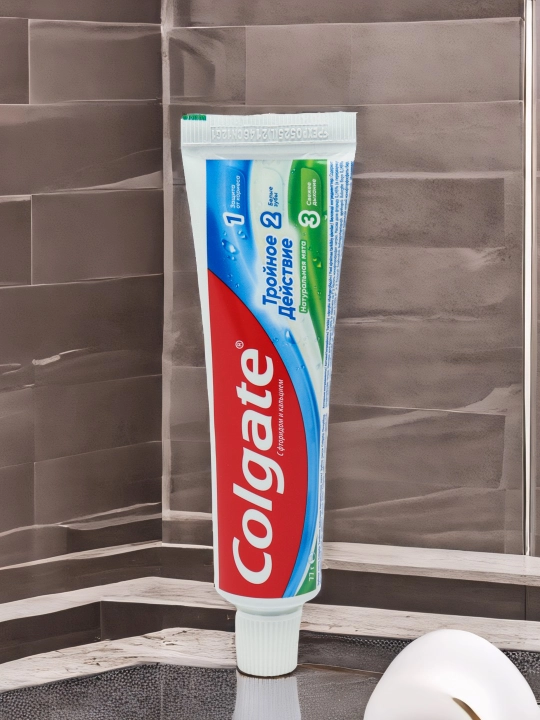 Colgate uch tomonlama ta’sirli tish pastasi Kariyesdan himoya qilish uchun tabiiy yalpiz, 50 ml