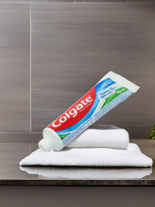 Colgate uch tomonlama ta’sirli tish pastasi Kariyesdan himoya qilish uchun tabiiy yalpiz, 50 ml