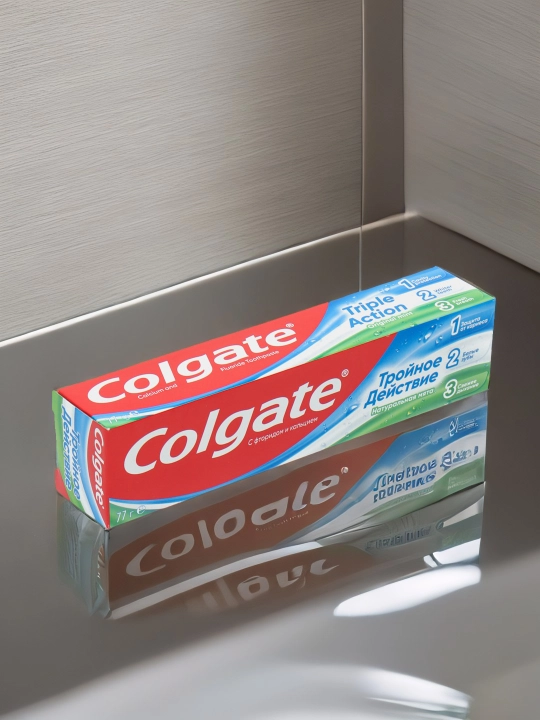 Colgate uch tomonlama ta’sirli tish pastasi Kariyesdan himoya qilish uchun tabiiy yalpiz, 50 ml