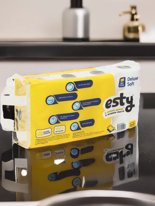 Туалетная бумага Esty 2 слоя, 8 шт