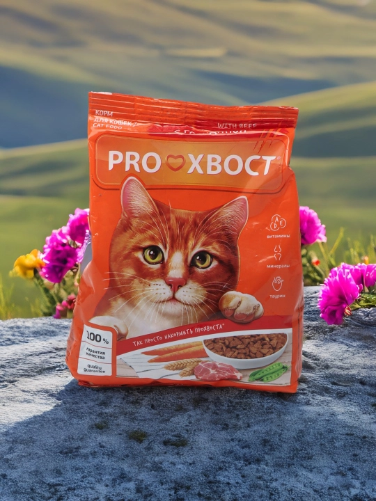ProXвост mushuklar uchun quruq yem mol go'shti, 350 gr