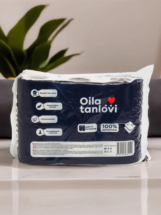 Туалетная бумага Oila tanlovi, 2 слоя, 6 шт