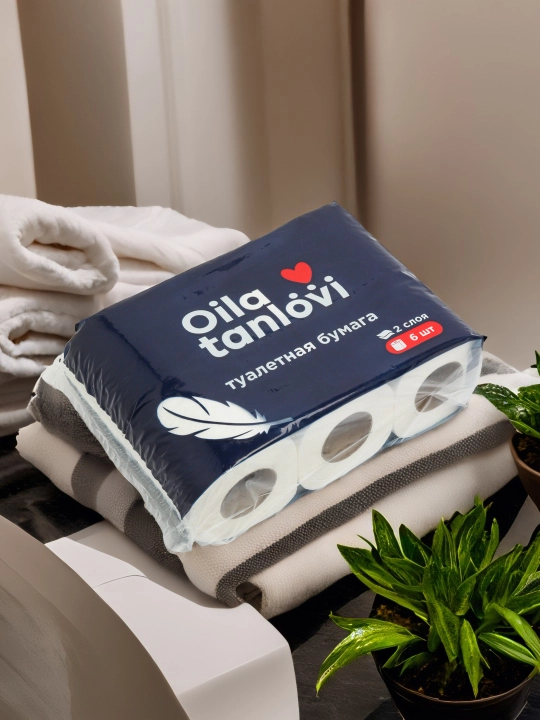 Туалетная бумага Oila tanlovi, 2 слоя, 6 шт