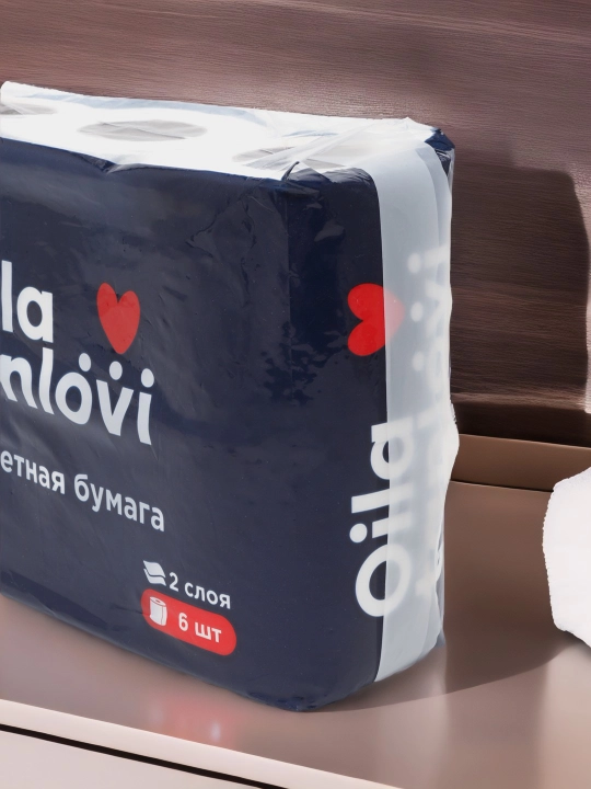 Туалетная бумага Oila tanlovi, 2 слоя, 6 шт