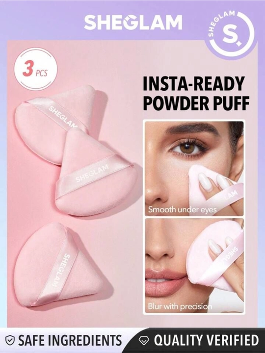 Набор спонжей, аппликаторов Sheglam INSTA-READY POWDER PUFF, 3 шт - 