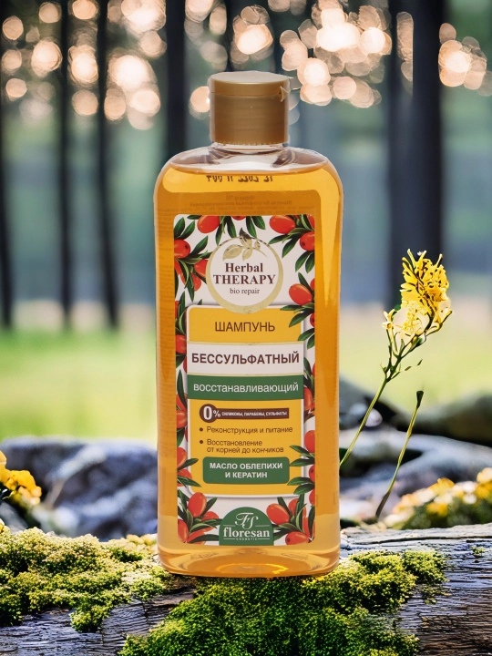 Sulfatsiz qayta tiklovchi shampun Floresan, Herbal Therapy, 400 ml