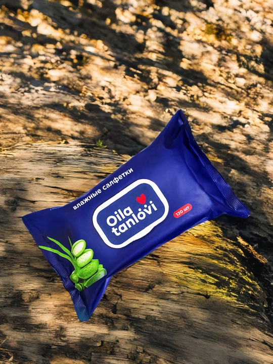 Nam salfetkalar Oila tanlovi Aloe, 120 dona