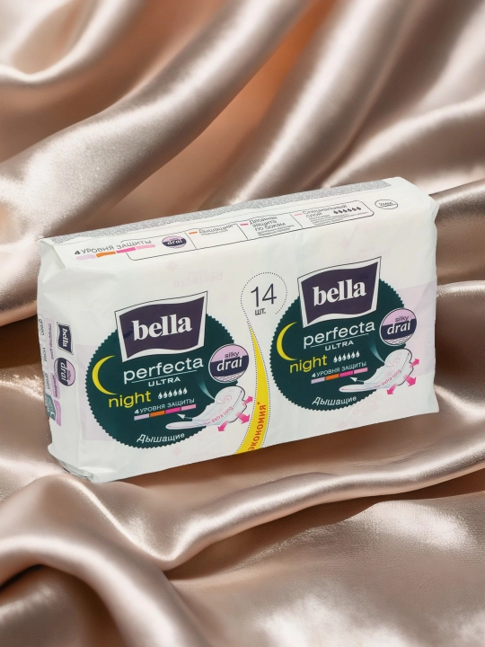 Ayollar gigienik prokladkalari Bella Perfecta Ultra Night, 14 dona