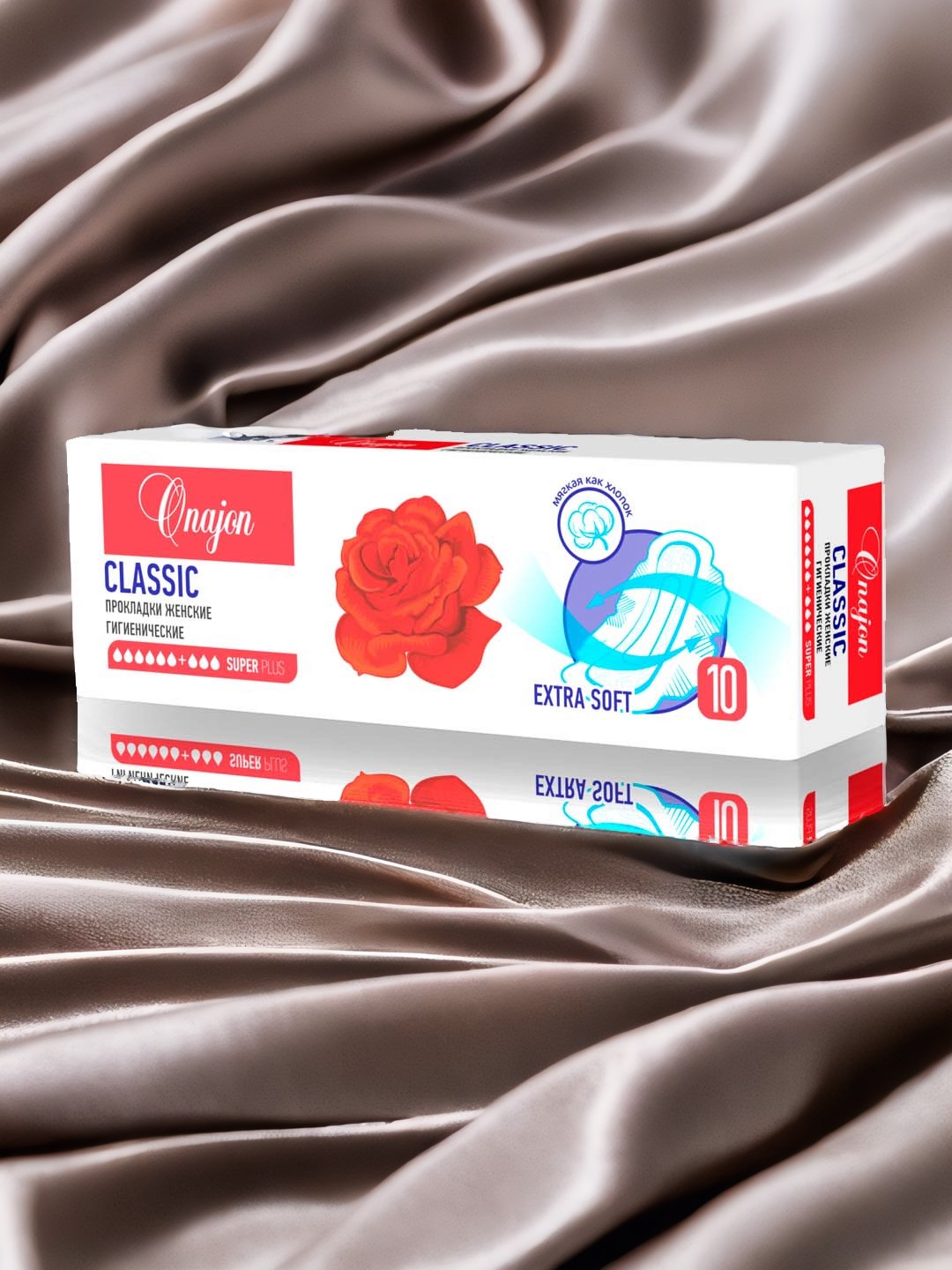Ayollar uchun gigiena prokladkalari "ONAJON Classic" Super, 10 dona