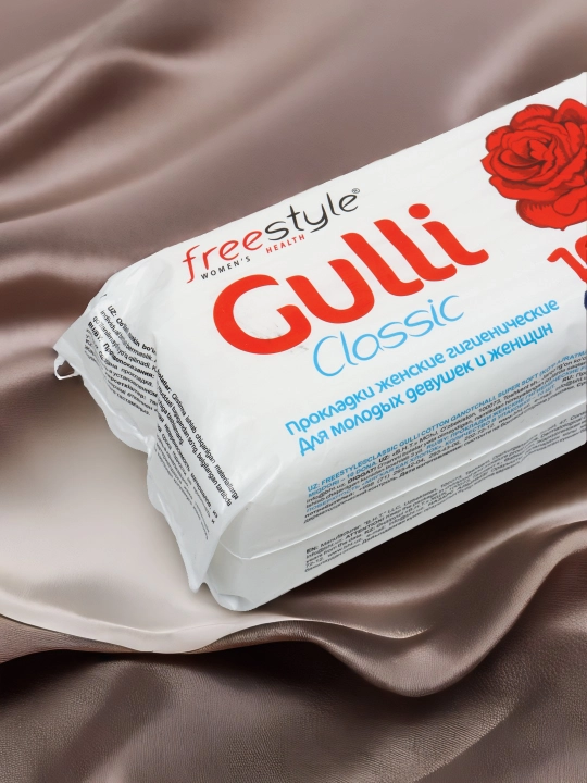 Ayollar uchun prokladkalar, Free Style Gulli Classic, Cotton Super Soft, 10 dona