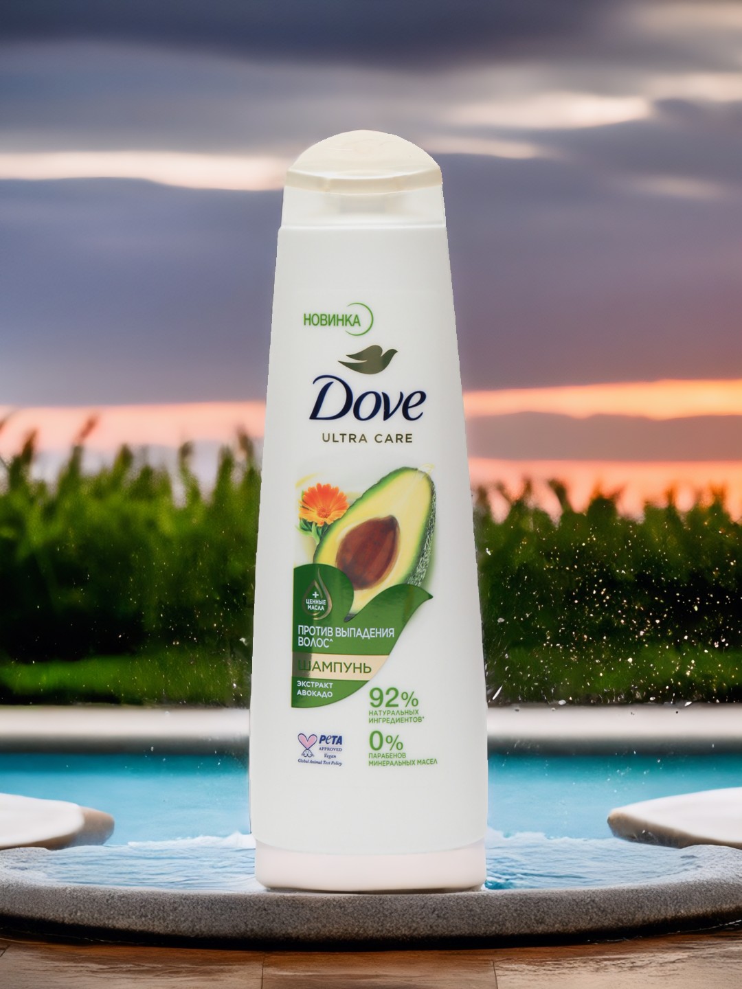 Шампунь для волос Dove, с экстрактом авокадо, против выпадения волос, 400 мл