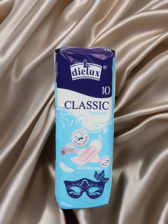 Ayollar uchun gigienik prokladkalar Dielux Classic Comfort, yumshoq, 10 dona