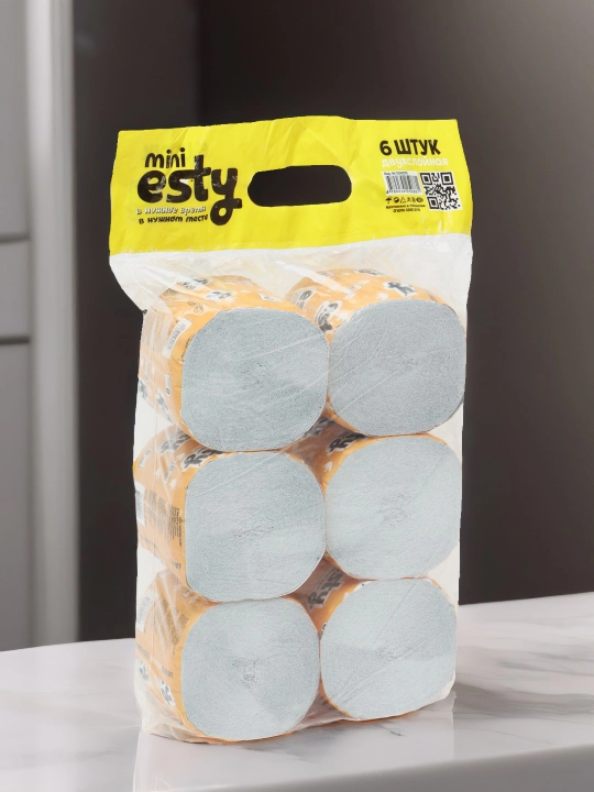 Туалетная бумага Esty mini, 6 шт