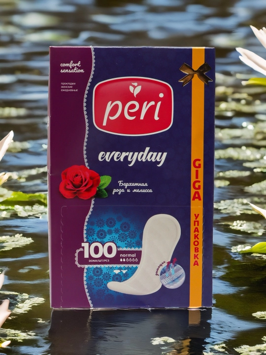 Женские ежедневные прокладки Peri роза, 100 шт