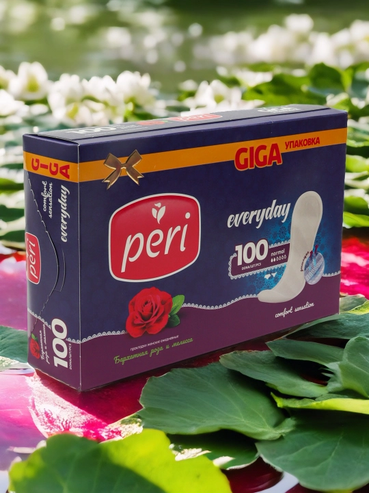 Женские ежедневные прокладки Peri роза, 100 шт