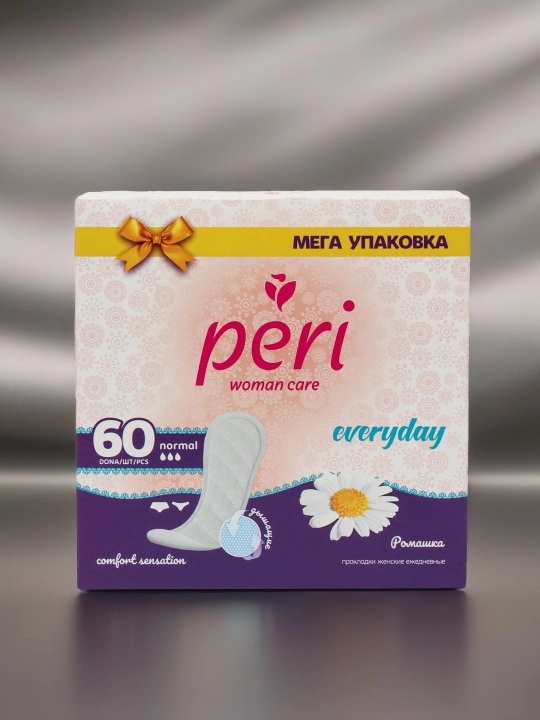 Прокладки ежедневные Peri, 3 капли, 60 шт