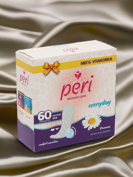 Прокладки ежедневные Peri, 3 капли, 60 шт