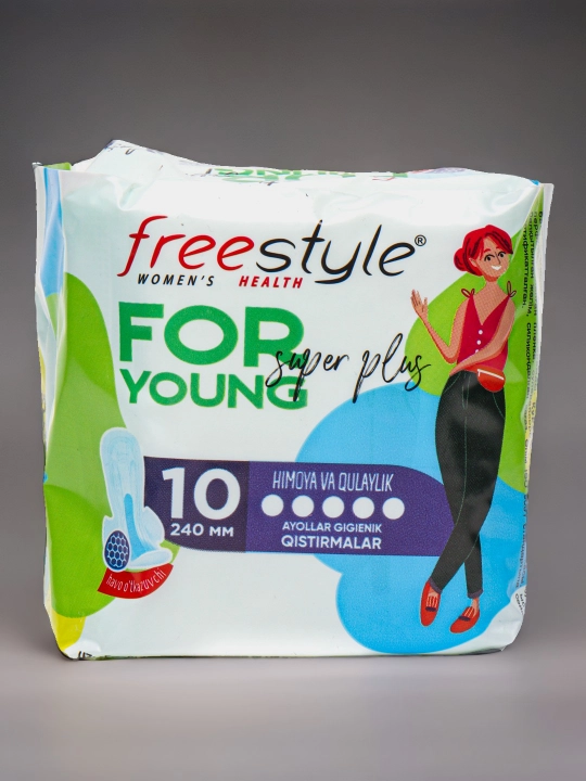Free Style For Young Super Plus gigienik prokladkalar, 10 dona