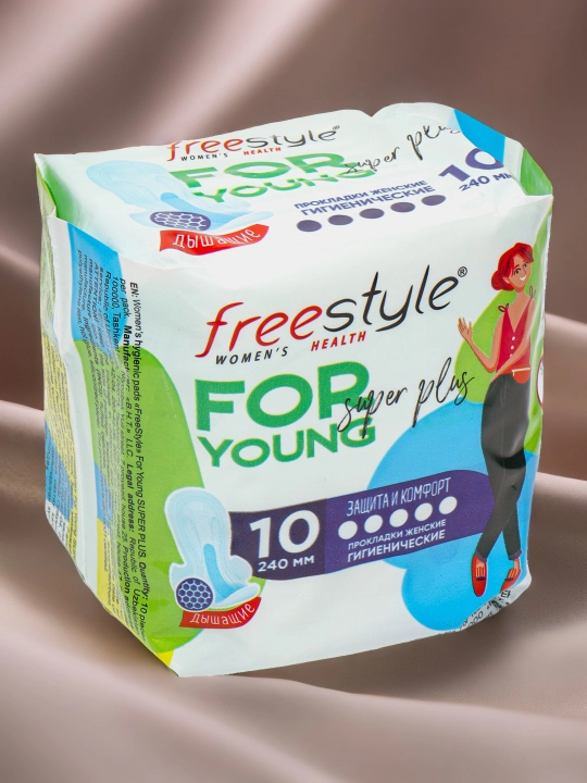 Free Style For Young Super Plus gigienik prokladkalar, 10 dona