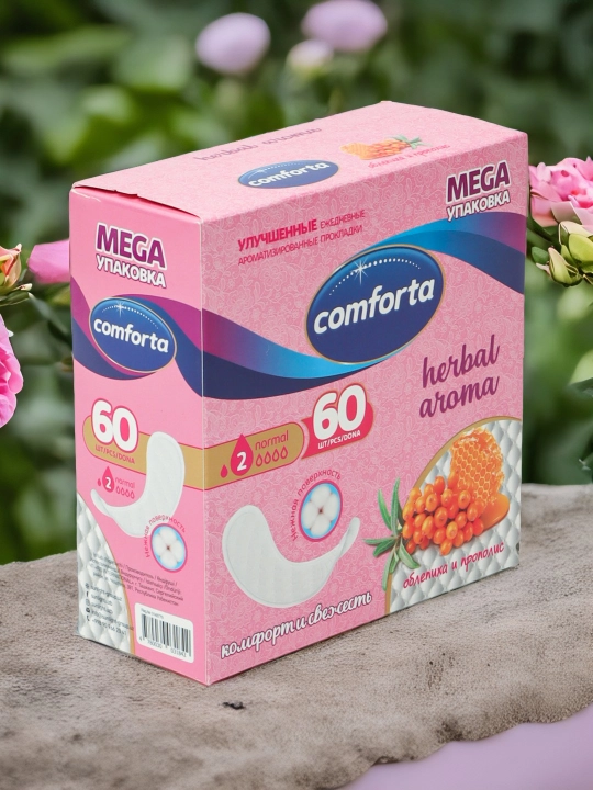 Kundalik prokladkalar Comforta chakanda, 60 dona