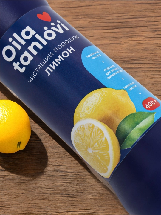 Tozalash kukuni Oila tanlovi, limon xushbo'y hidi bilan, 400 g