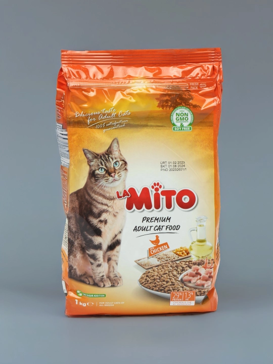 Mito mushuklar uchun quruq yem, tovuq go‘shti bilan, 1 kg