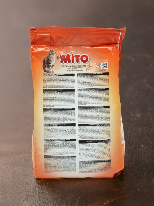 Mito mushuklar uchun quruq yem, tovuq go‘shti bilan, 1 kg