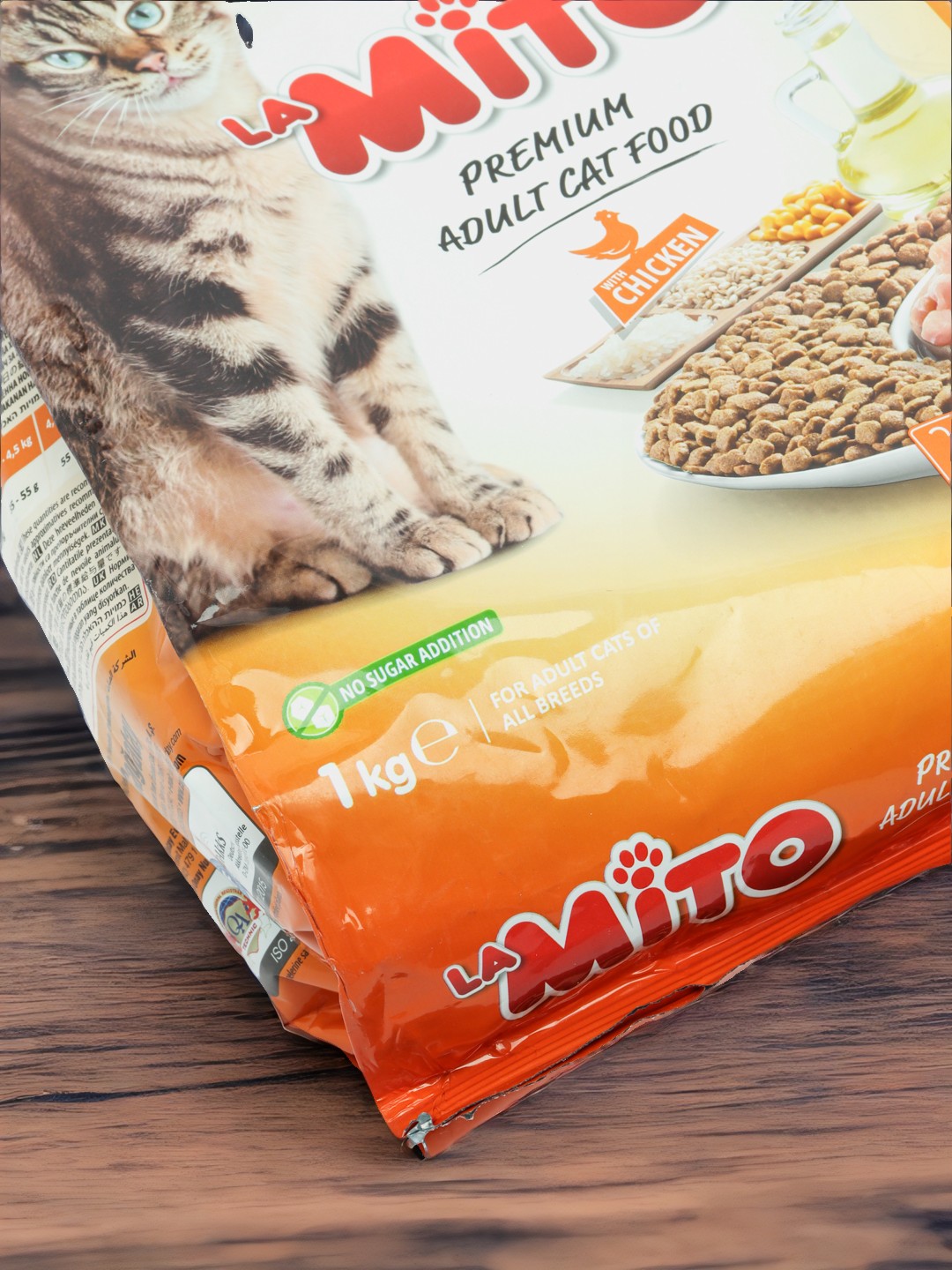 Mito mushuklar uchun quruq yem, tovuq go‘shti bilan, 1 kg