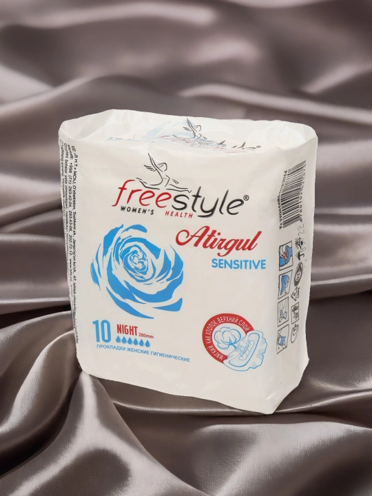 Ayollar uchun gigienik prokladkalar Free Style Atirgul Sensitive №10