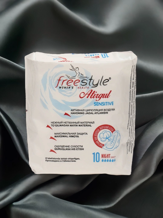 Ayollar uchun gigienik prokladkalar Free Style Atirgul Sensitive №10
