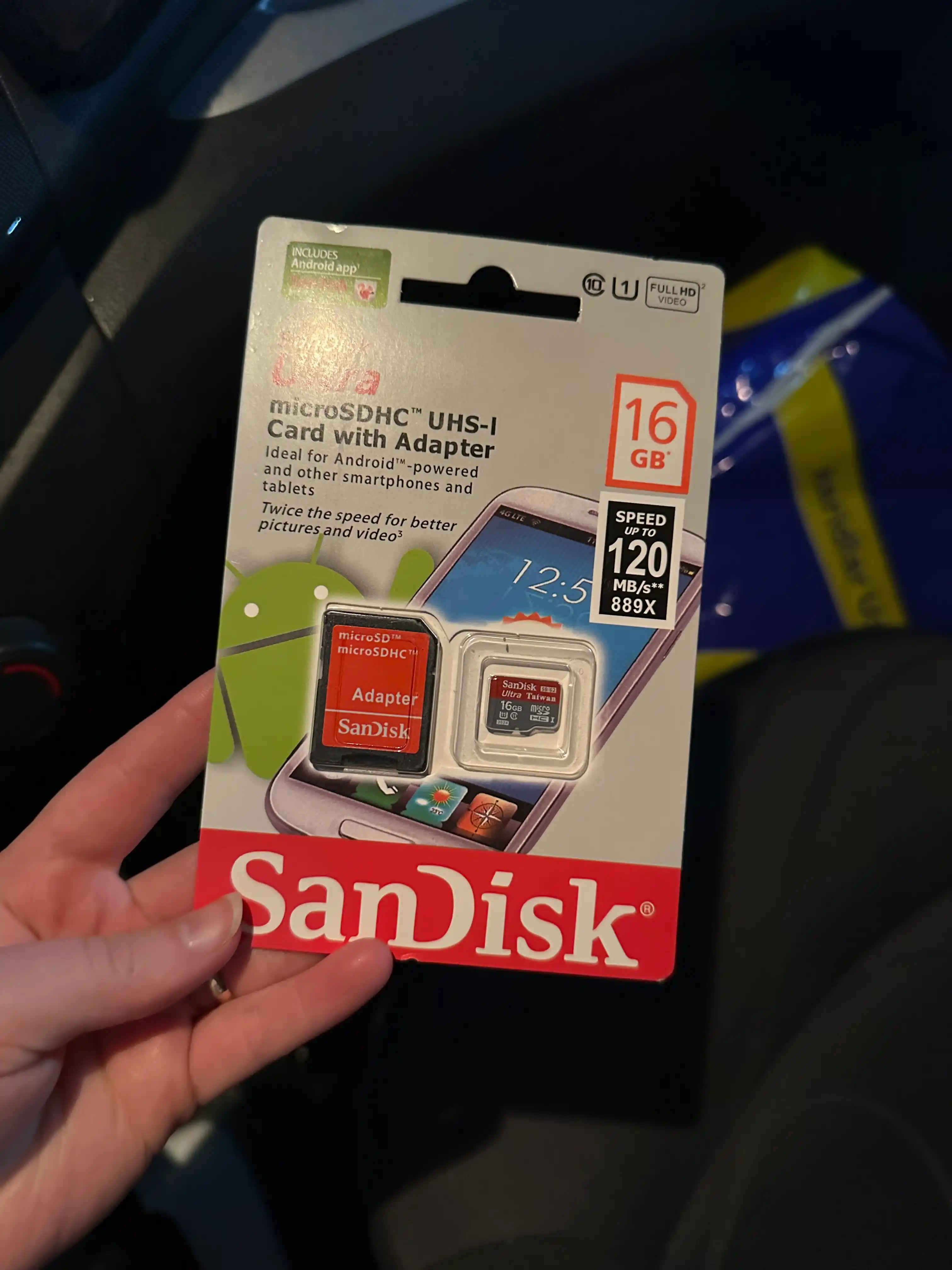 Карта памяти SanDisk Ultra microSDHC UHS-I, с адаптером