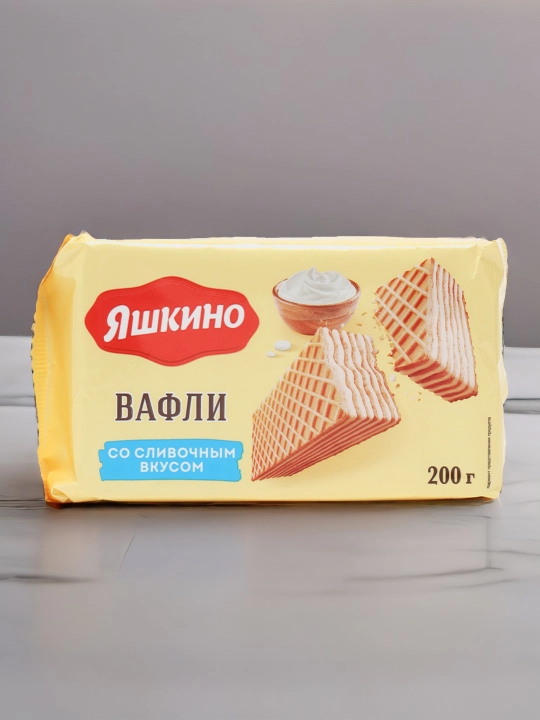 Vaflilar Yashkino, slivkali, 200 g