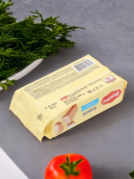 Vaflilar Yashkino, slivkali, 200 g